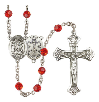 Sterling Silver 6mm Saint Michael/1St Responder Rosary