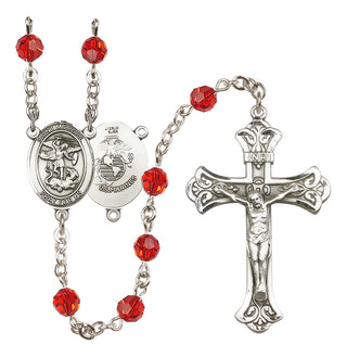 Sterling Silver 6mm Saint Michael / Marines Rosary