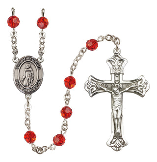 Sterling Silver 6mm San Peregrino  Engraved Catholic Rosaries