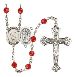 Sterling Silver 6mm Saint Sebastian/Gymnastics Rosary