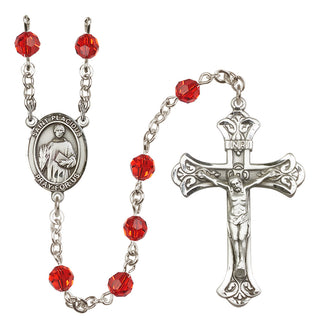Sterling Silver 6mm Saint Placidus  Engraved Catholic Rosaries