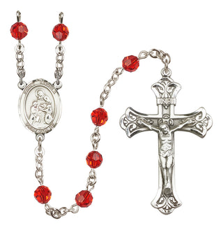 Sterling Silver 6mm Saint Angela Merici  Engraved Catholic Rosaries