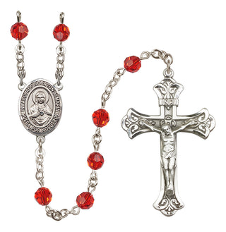 Sterling Silver 6mm Corazon Inmaculado de Maria  Engraved Catholic Rosaries