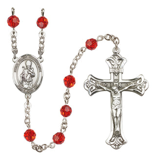 Sterling Silver 6mm Saint Simon the Apostle  Engraved Catholic Rosaries