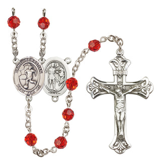 Sterling Silver 6mm Saint Sebastian/Soccer-Women Rosary