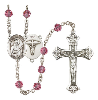 Sterling Silver 6mm Saint Camillus of Lellis / Nurse Rosary