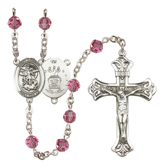 Sterling Silver 6mm Saint Michael / Air Force Rosary
