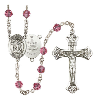 Sterling Silver 6mm Saint Michael / Army Rosary