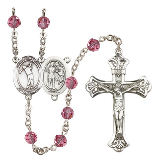 Sterling Silver 6mm Saint Sebastian/Golf Rosary