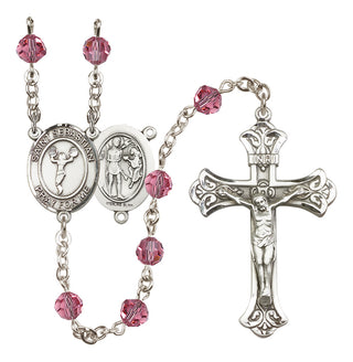 Sterling Silver 6mm Saint Sebastian/Cheerleading Rosary