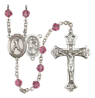Sterling Silver 6mm Saint Sebastian / Softball Rosary