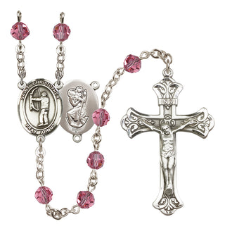 Sterling Silver 6mm Saint Christopher/Archery Rosary