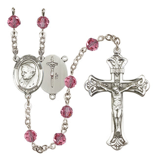 Sterling Silver 6mm Pope Emeritace  Benedict XVI Rosary