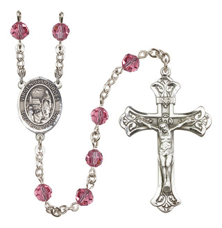 Sterling Silver 6mm Virgen de Lourdes  Engraved Catholic Rosaries