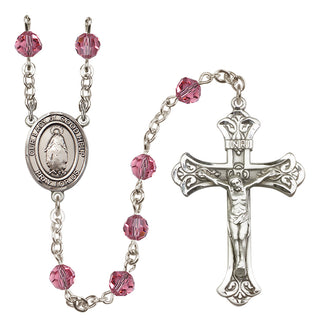 Sterling Silver 6mm Our Lady of Good Help  Engraved Catholic Rosaries