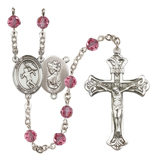 Sterling Silver 6mm Saint Christopher/Track&Field-Women Rosary