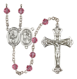 Sterling Silver 6mm Saint Sebastian / Baseball Rosary