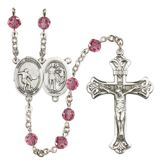 Sterling Silver 6mm Saint Sebastian / Soccer Rosary