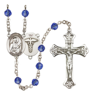 Sterling Silver 6mm Saint Camillus of Lellis / Nurse Rosary