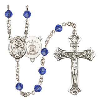 Sterling Silver 6mm Saint Joan of Arc / Air Force Rosary