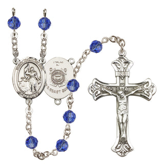 Sterling Silver 6mm Saint Joan of Arc /Coast Guard Rosary