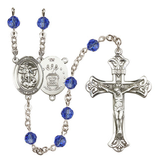 Sterling Silver 6mm Saint Michael / Air Force Rosary