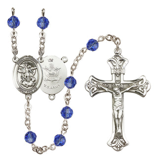 Sterling Silver 6mm Saint Michael / Army Rosary