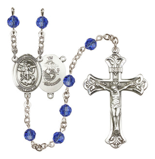 Sterling Silver 6mm Saint Michael / Marines Rosary