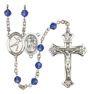 Sterling Silver 6mm Saint Sebastian/Figure Skating Rosary