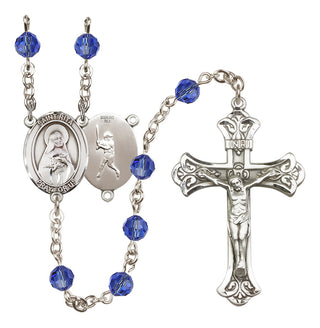 Sterling Silver 6mm Saint Rita / Baseball Rosary