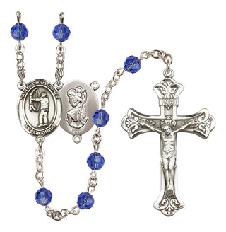 Sterling Silver 6mm Saint Christopher/Archery Rosary