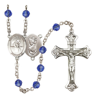 Sterling Silver 6mm Saint Christopher/Water Polo Men Rosary