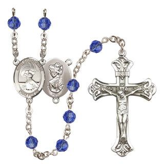 Sterling Silver 6mm Saint Christopher/Water Polo Women Rosary