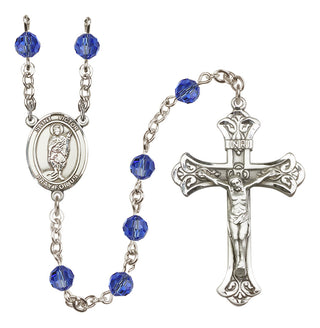 Sterling Silver 6mm Saint Victor of Marseilles  Engraved Catholic Rosaries