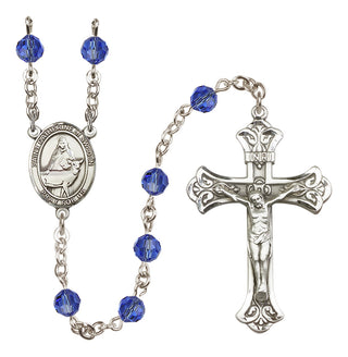 Sterling Silver 6mm Saint Catherine of Sweden  Engraved Catholic Rosaries