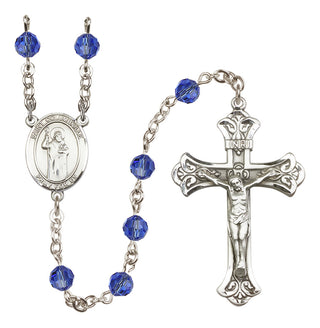 Sterling Silver 6mm Saint Columbkille  Engraved Catholic Rosaries