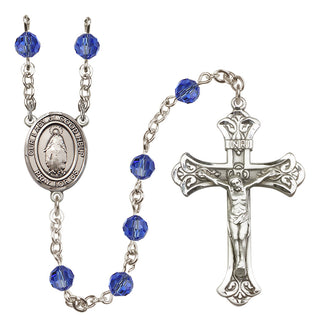 Sterling Silver 6mm Our Lady of Good Help  Engraved Catholic Rosaries