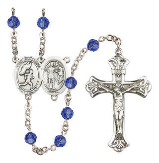 Sterling Silver 6mm Saint Sebastian /Track&Field-Men Rosary