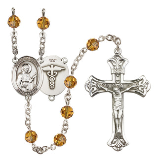 Sterling Silver 6mm Saint Camillus of Lellis / Nurse Rosary