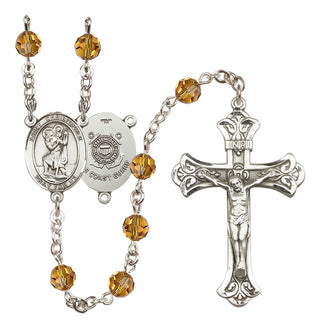Sterling Silver 6mm Saint Christopher / Coast Guard Rosary