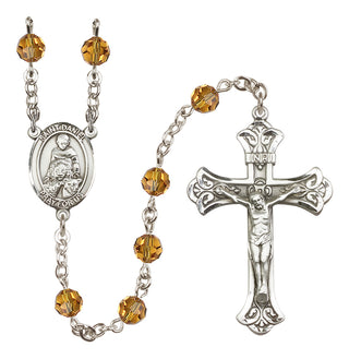 Sterling Silver 6mm Saint Daniel  Engraved Catholic Rosaries