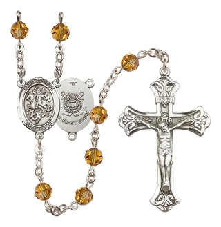 Sterling Silver 6mm Saint George / Coast Guard Rosary