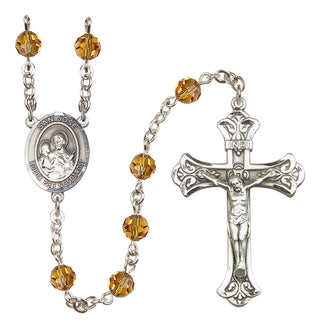 Sterling Silver 6mm San Jose  Engraved Catholic Rosaries