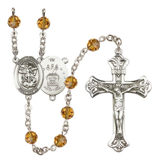 Sterling Silver 6mm Saint Michael / Air Force Rosary