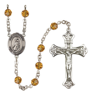 Sterling Silver 6mm San Peregrino  Engraved Catholic Rosaries