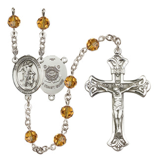 Sterling Silver 6mm Guardian Angel/Coast Guard Rosary