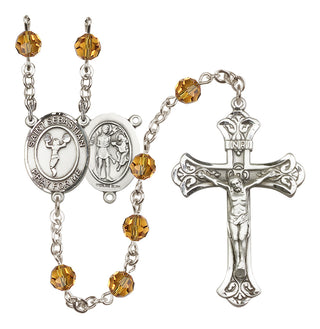 Sterling Silver 6mm Saint Sebastian/Cheerleading Rosary