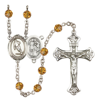 Sterling Silver 6mm Saint Sebastian / Rugby Rosary