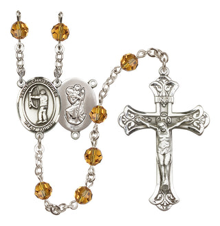 Sterling Silver 6mm Saint Christopher/Archery Rosary