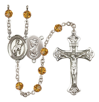 Sterling Silver 6mm Saint Christopher / Rodeo Rosary